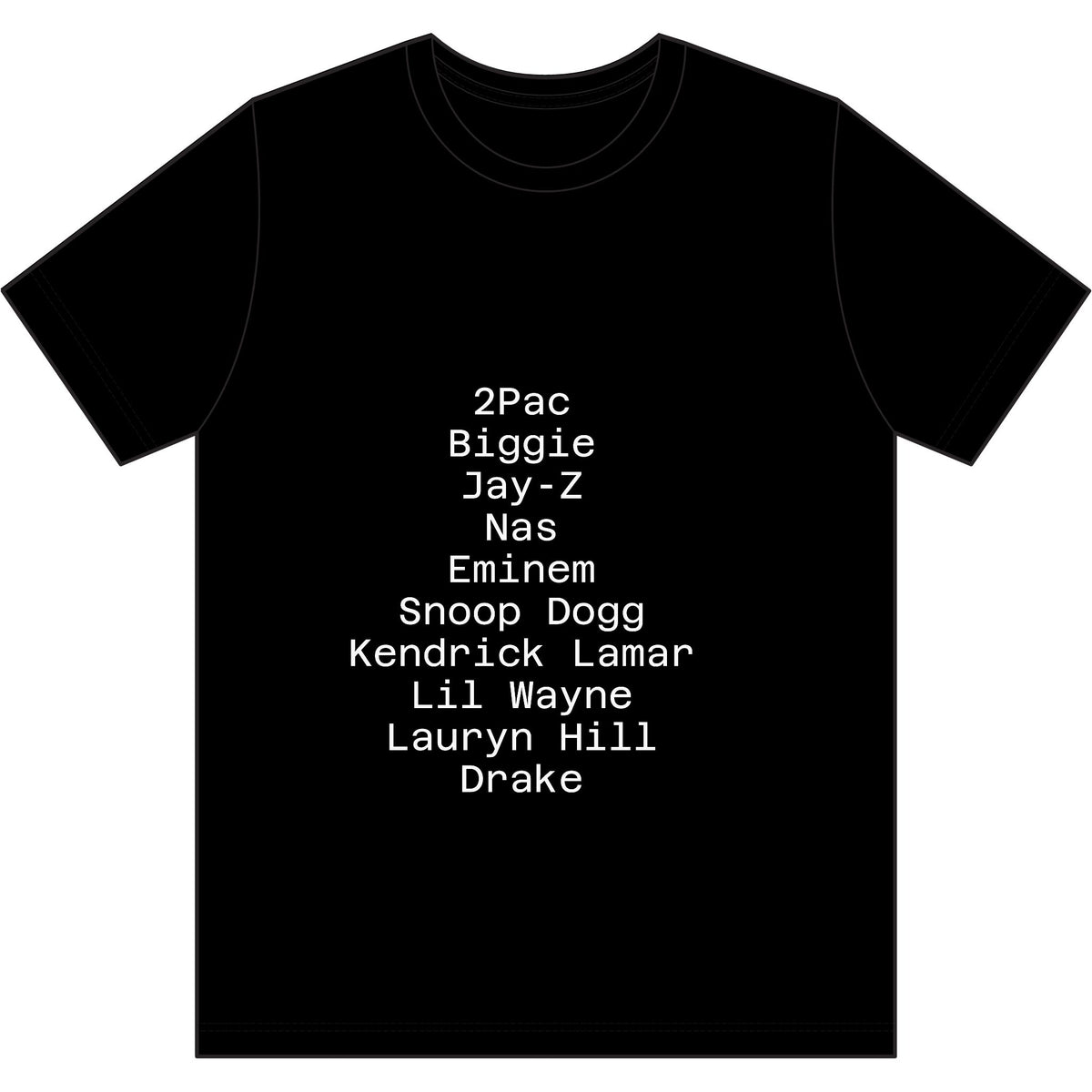 Hip Hop Legends T-Shirt — "Top 10: ICONS ONLY" Rap Icons Tee