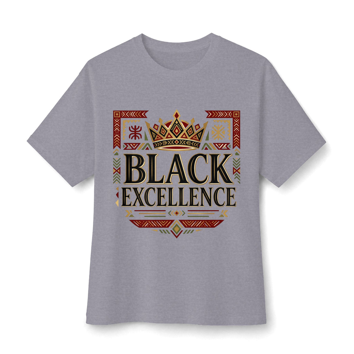 Black Excellence Graphic Tee – Crowned Afrocentric Pride Shirt