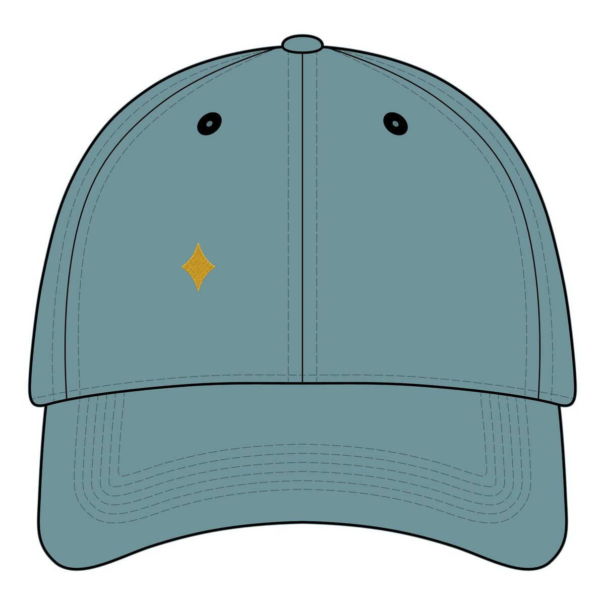 Phoenix Heart Dad Hat — Blue Mythical Bird Embroidered Cap