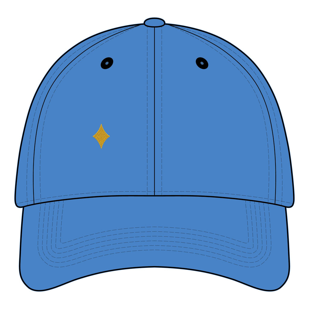Phoenix Heart Dad Hat — Blue Mythical Bird Embroidered Cap