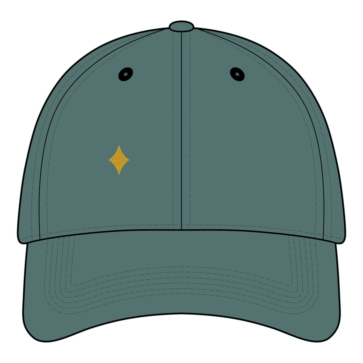 Phoenix Heart Dad Hat — Blue Mythical Bird Embroidered Cap
