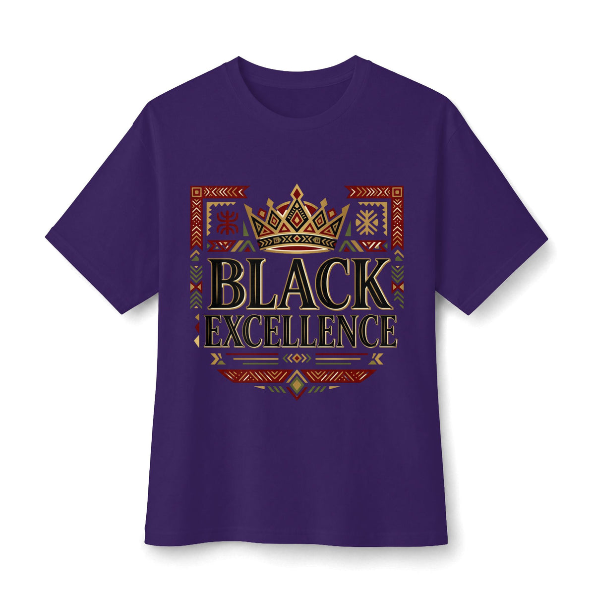 Black Excellence Graphic Tee – Crowned Afrocentric Pride Shirt