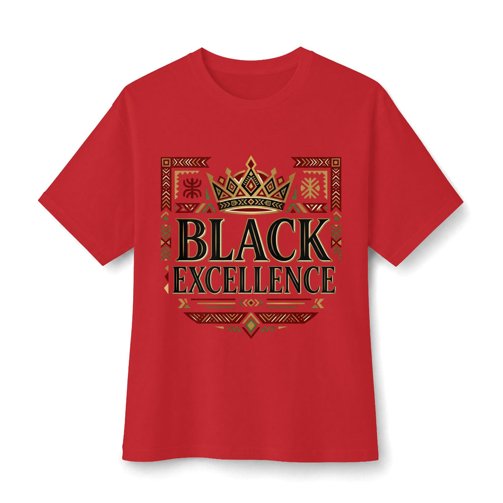 Black Excellence Graphic Tee – Crowned Afrocentric Pride Shirt