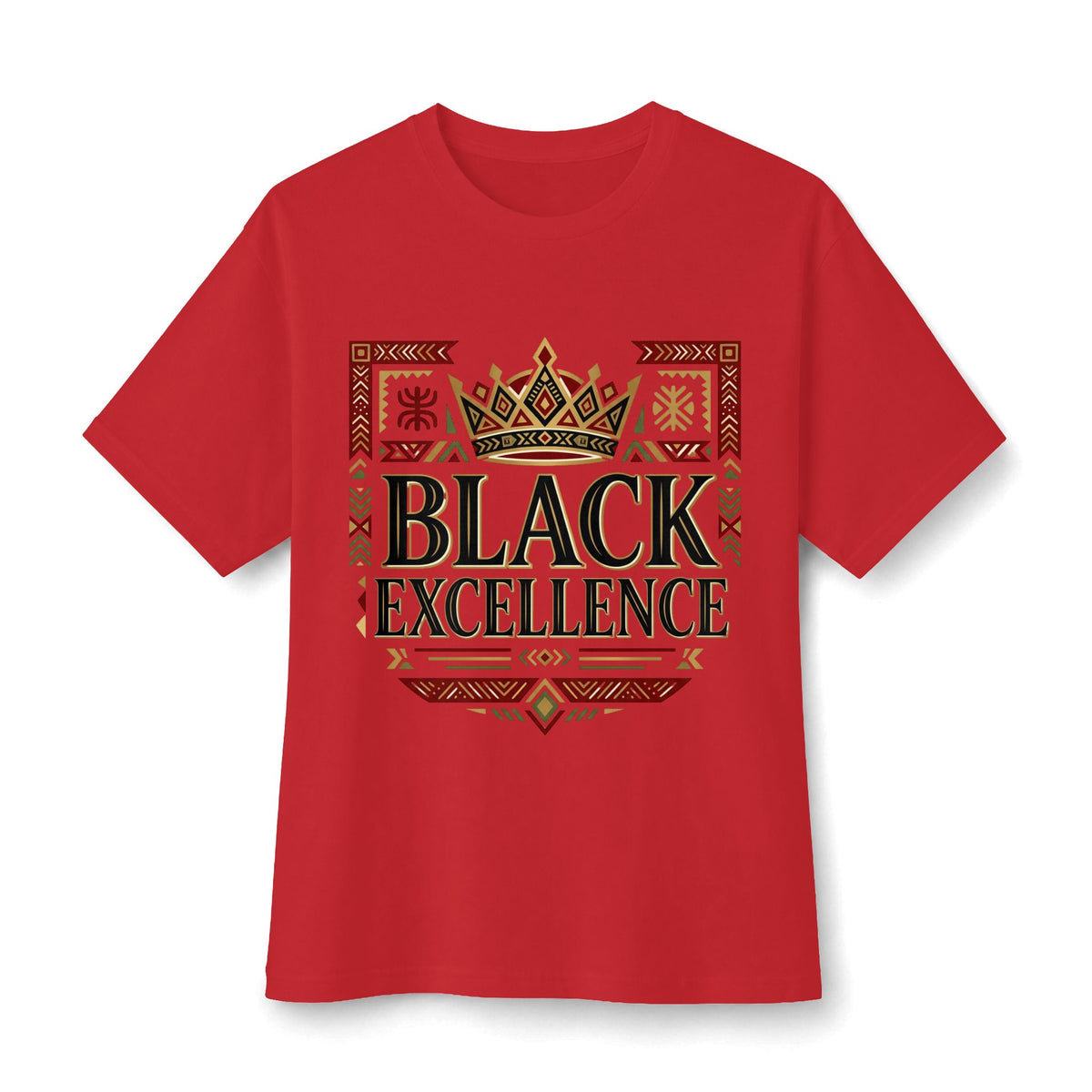 Black Excellence Graphic Tee – Crowned Afrocentric Pride Shirt