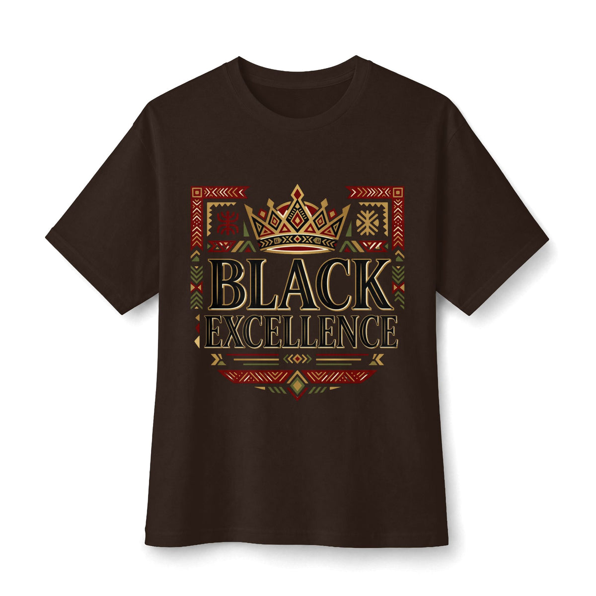 Black Excellence Graphic Tee – Crowned Afrocentric Pride Shirt