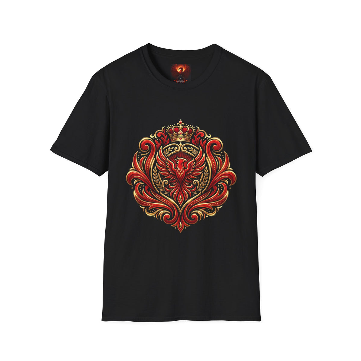 Phoenix Crest T-Shirt — Regal Flaming Phoenix Emblem