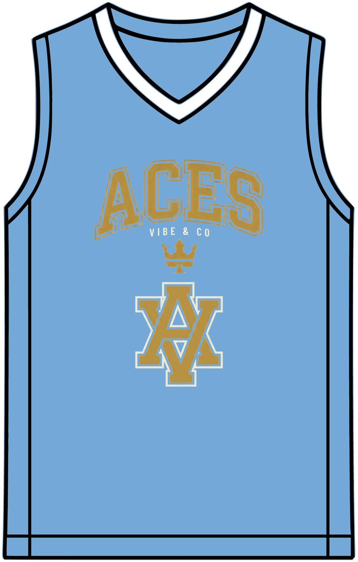 Rival Basketball Jersey – Retro Team V-Neck Sports Singlet