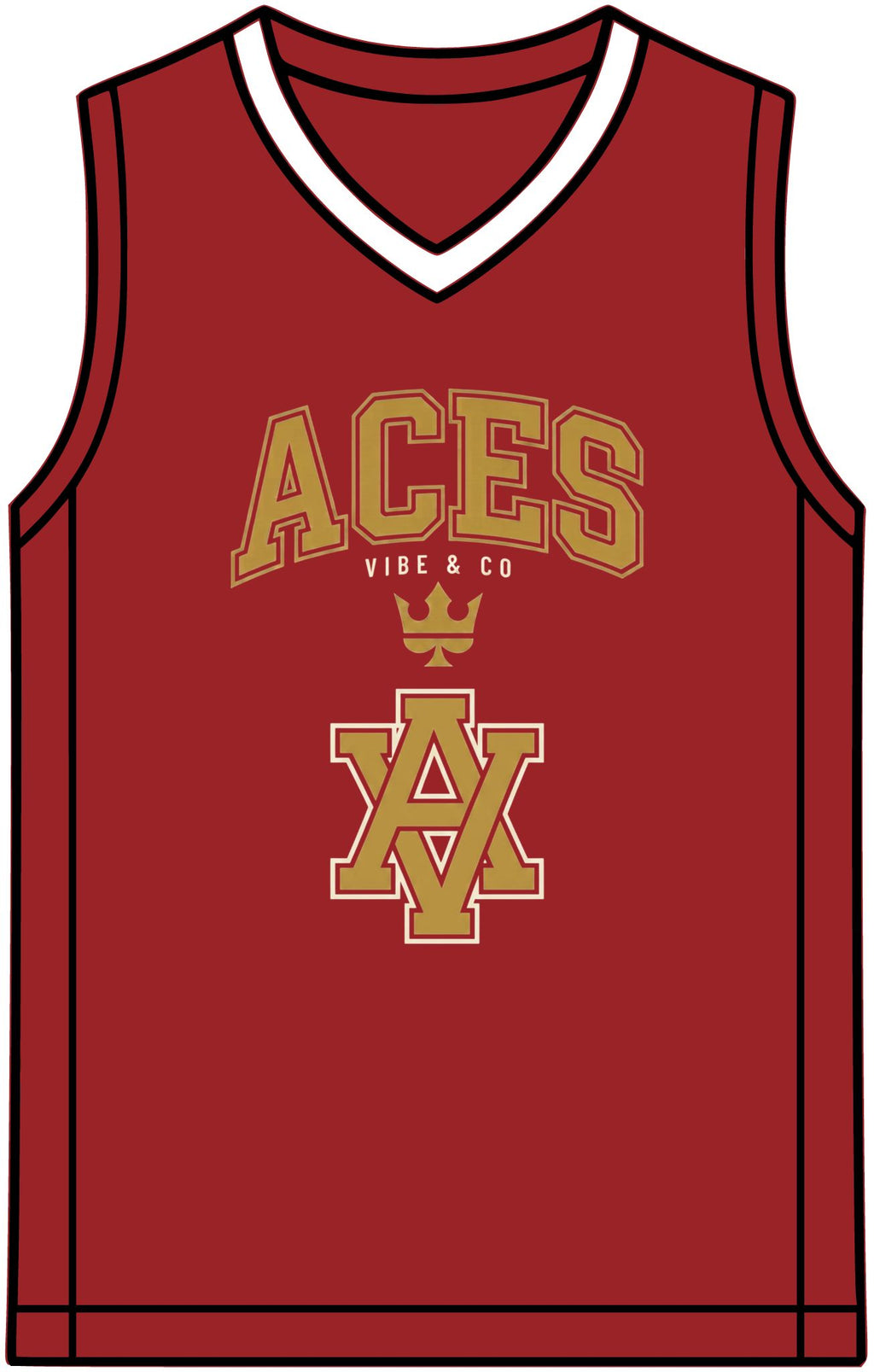 Rival Basketball Jersey – Retro Team V-Neck Sports Singlet