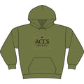 Aces Vibe & Co. Stencil Hoodie — Black Minimalist Logo Pullover