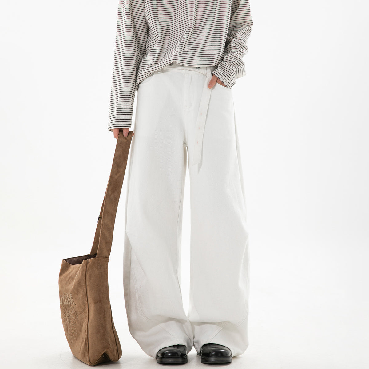 Straight-Leg Denim Jeans