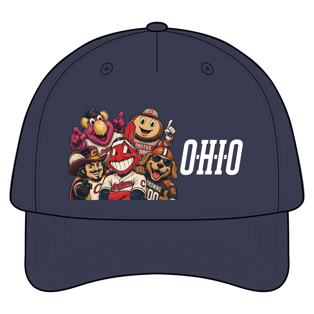Ohio Mascot Collage Five-Panel Cap