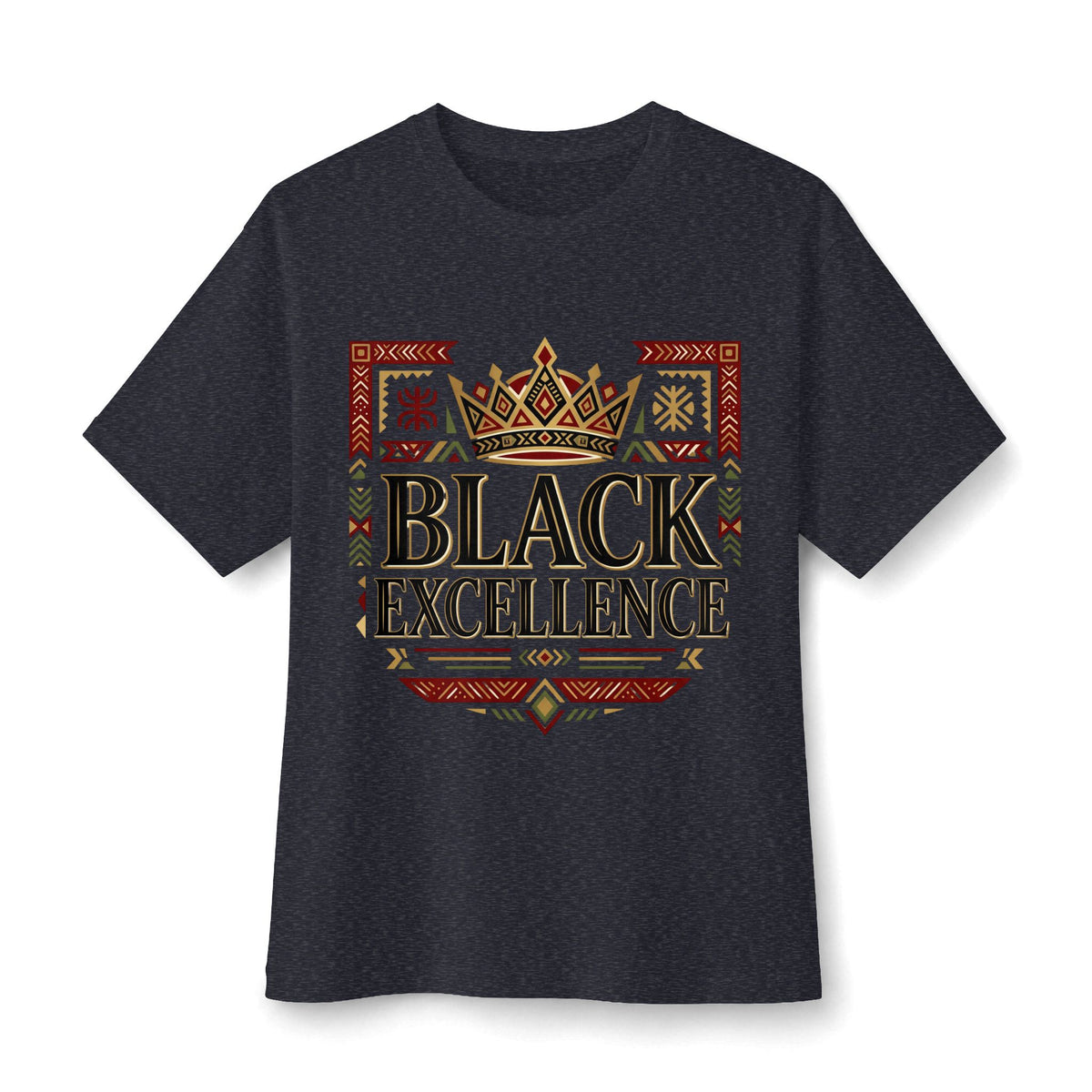 Black Excellence Graphic Tee – Crowned Afrocentric Pride Shirt