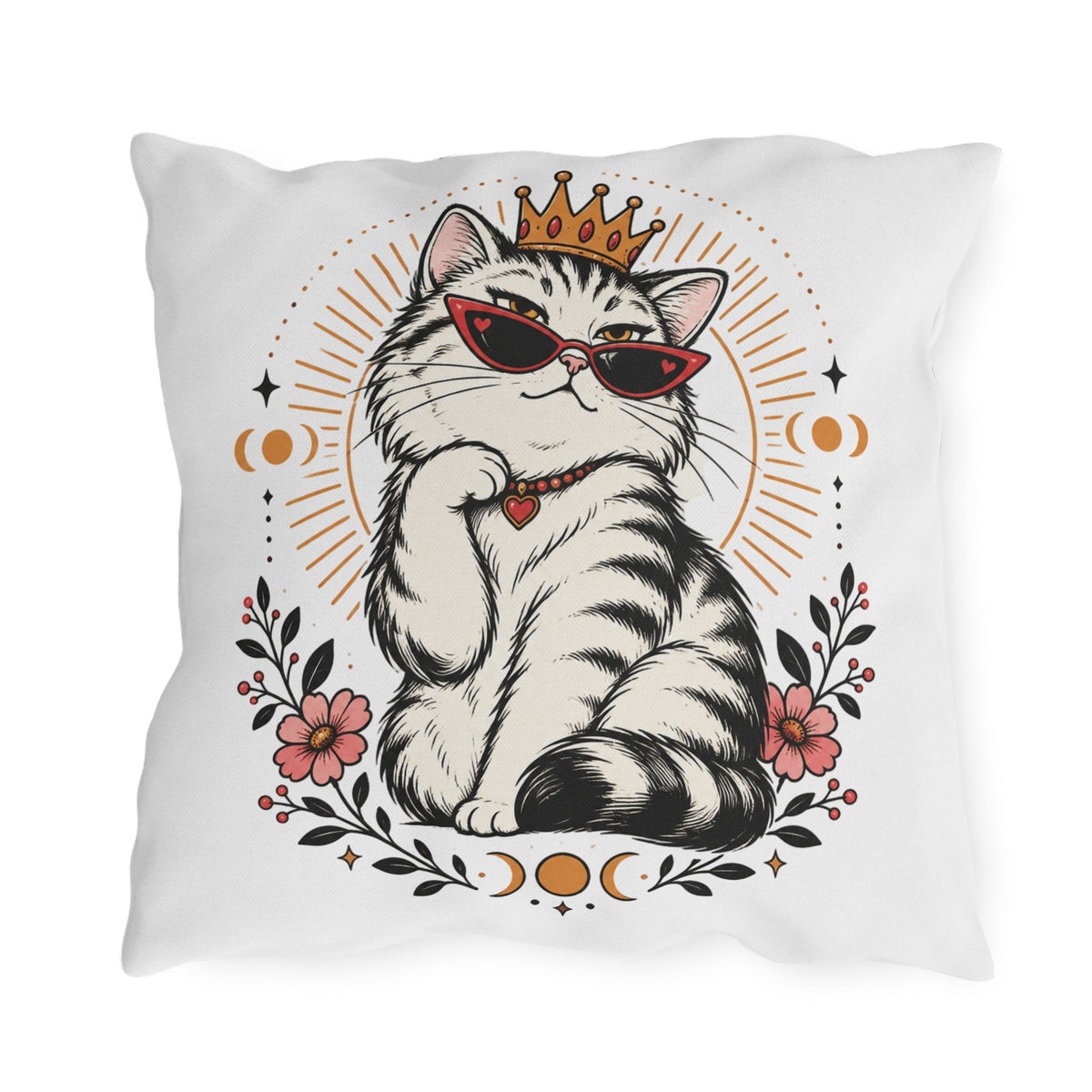 Catitude Animal Humor Outdoor Pillow