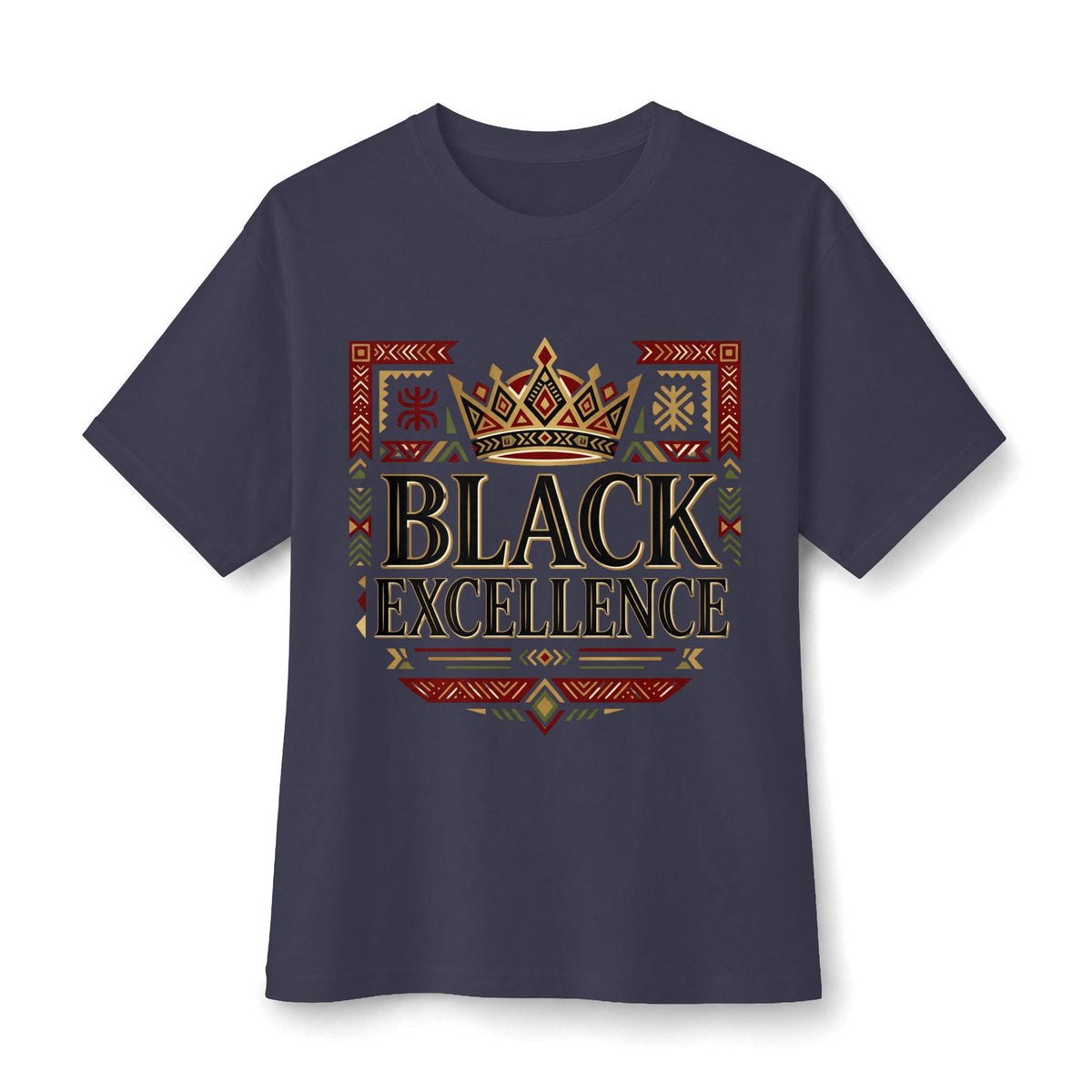 Black Excellence Graphic Tee – Crowned Afrocentric Pride Shirt