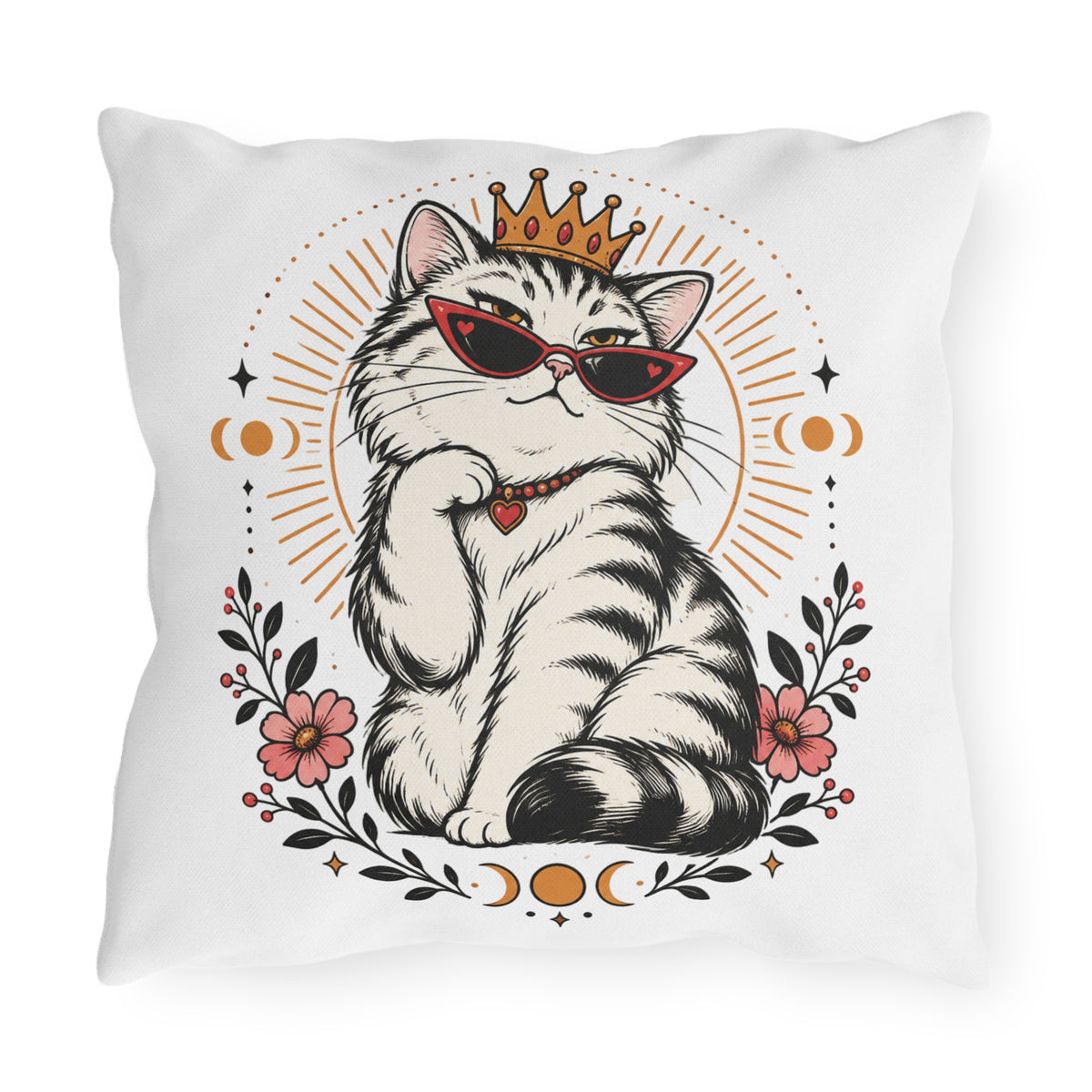 Catitude Animal Humor Outdoor Pillow