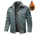 Fleece-Lined Denim Jacket — Men's Sherpa Winter Coat
