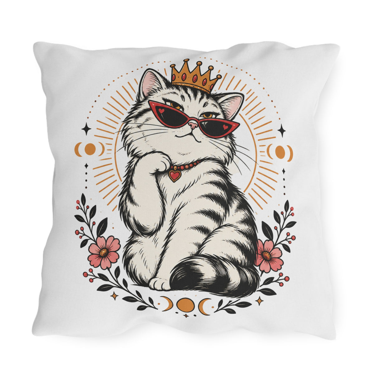 Catitude Animal Humor Outdoor Pillow
