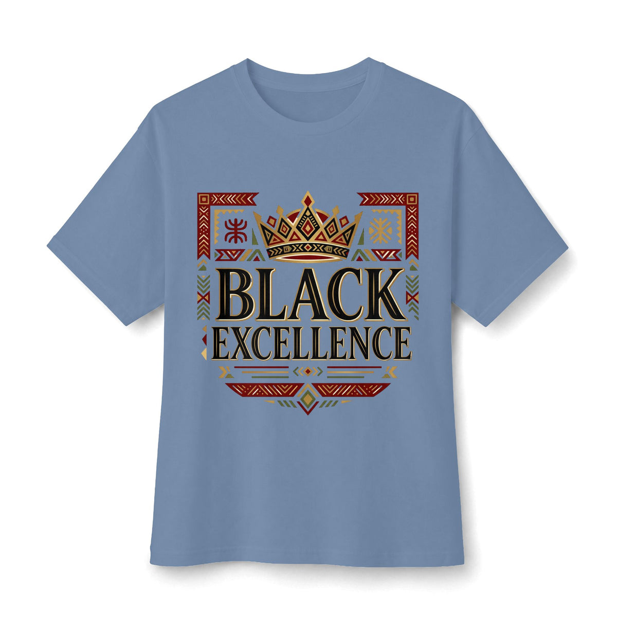Black Excellence Graphic Tee – Crowned Afrocentric Pride Shirt