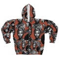Afrocentric Faces Zip Hoodie — Black Excellence All-Over Print