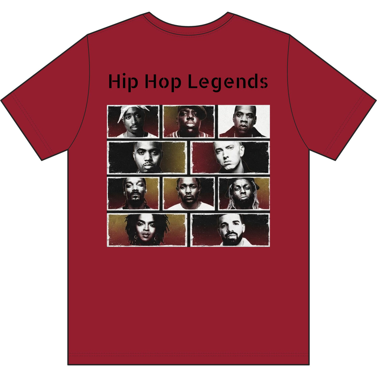Hip Hop Legends T-Shirt — "Top 10: ICONS ONLY" Rap Icons Tee