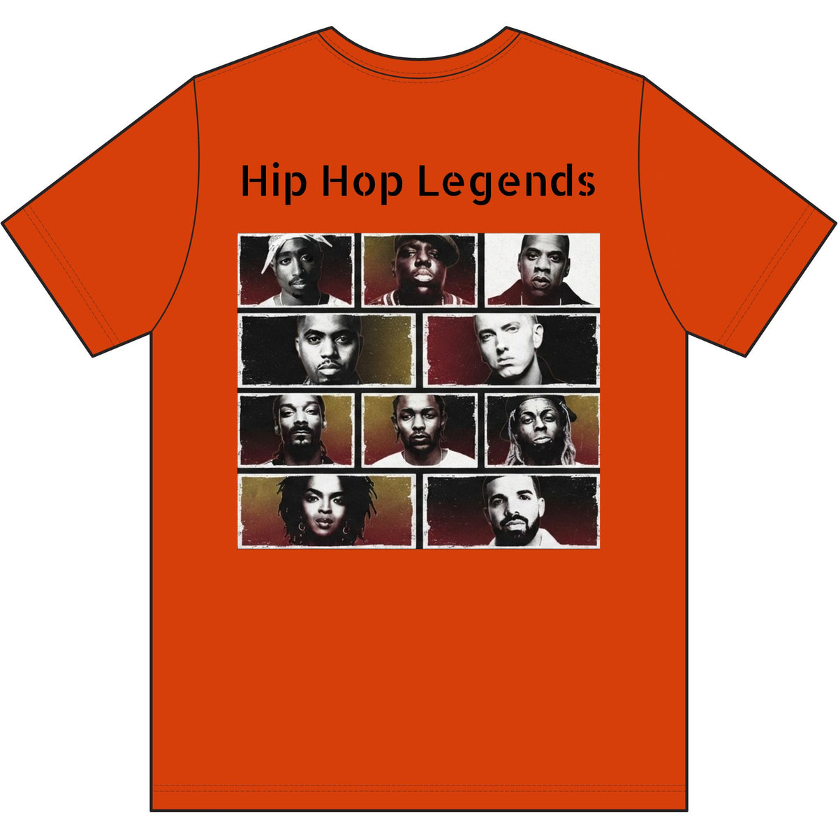 Hip Hop Legends T-Shirt — "Top 10: ICONS ONLY" Rap Icons Tee