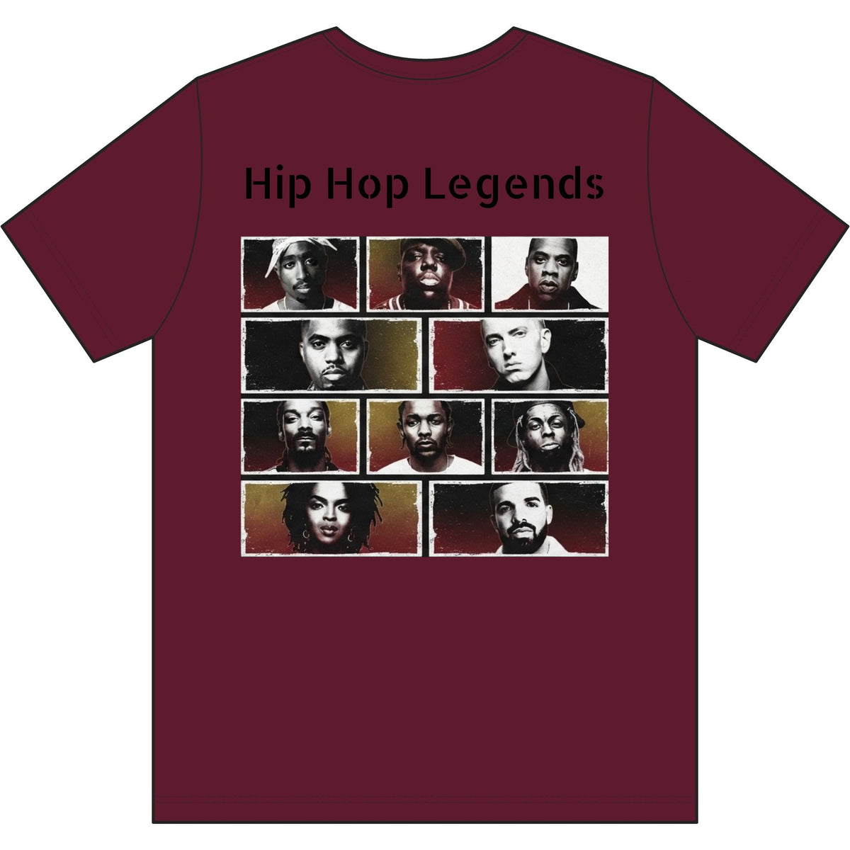 Hip Hop Legends T-Shirt — "Top 10: ICONS ONLY" Rap Icons Tee