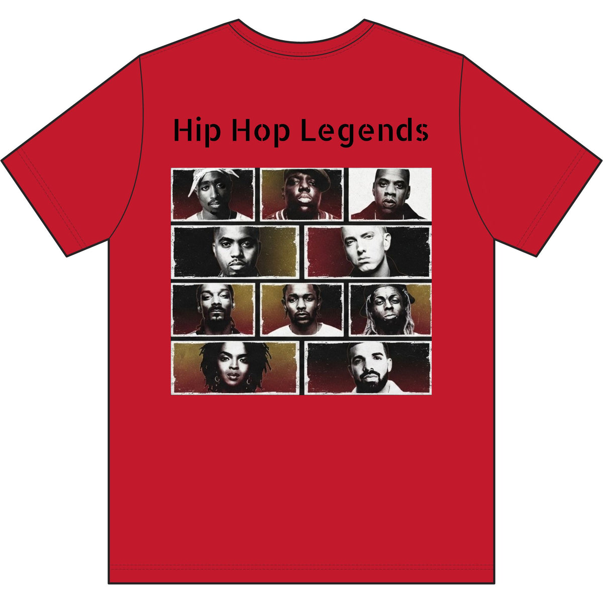 Hip Hop Legends T-Shirt — "Top 10: ICONS ONLY" Rap Icons Tee