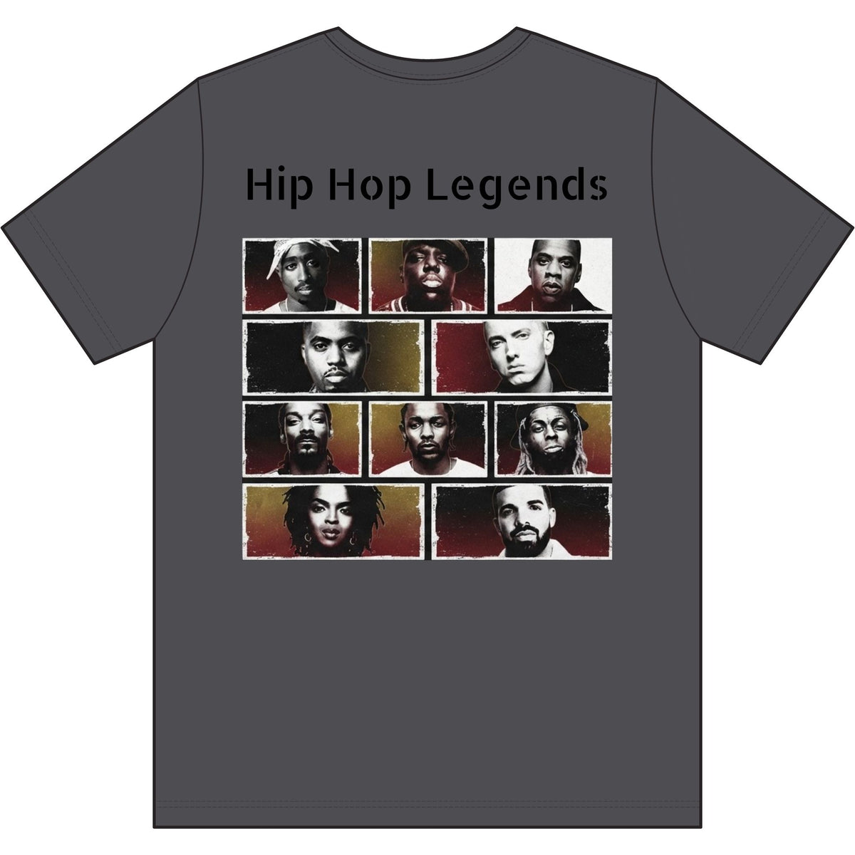 Hip Hop Legends T-Shirt — "Top 10: ICONS ONLY" Rap Icons Tee