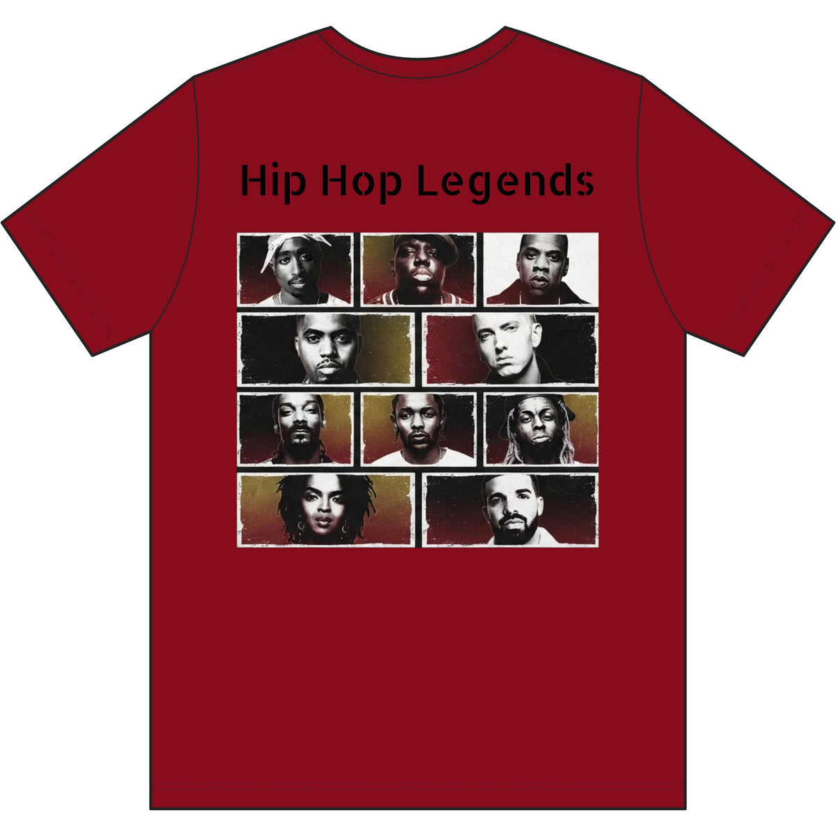 Hip Hop Legends T-Shirt — "Top 10: ICONS ONLY" Rap Icons Tee