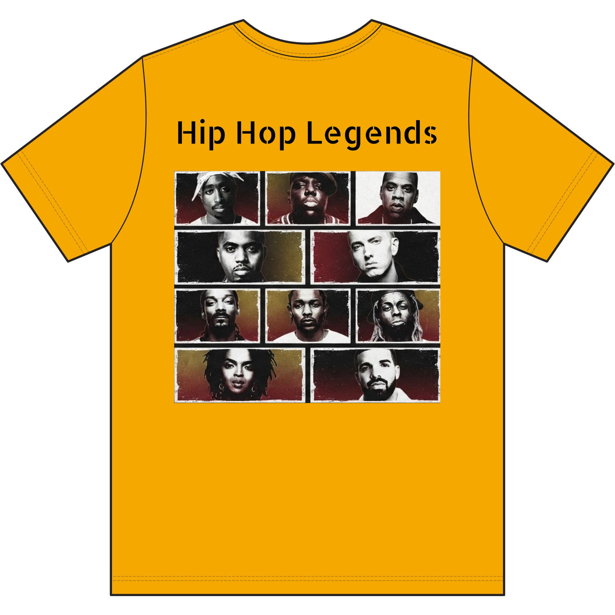 Hip Hop Legends T-Shirt — "Top 10: ICONS ONLY" Rap Icons Tee
