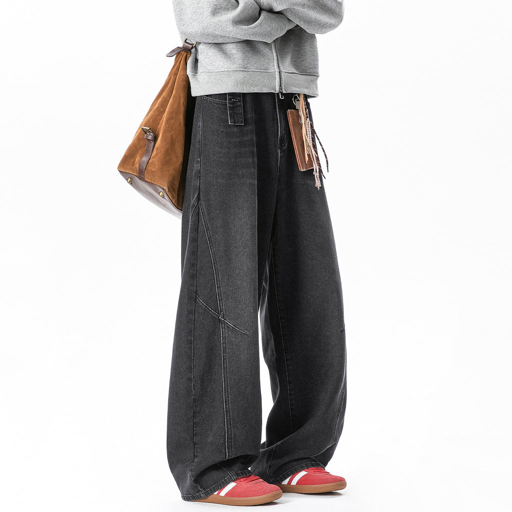Vintage Baggy Panel Denim Pants