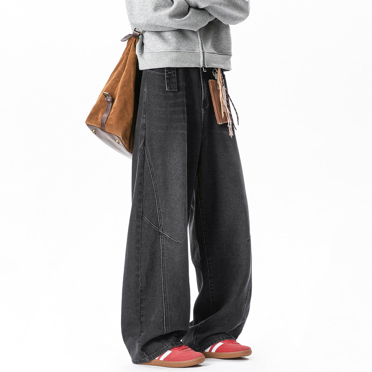 Vintage Baggy Panel Denim Pants