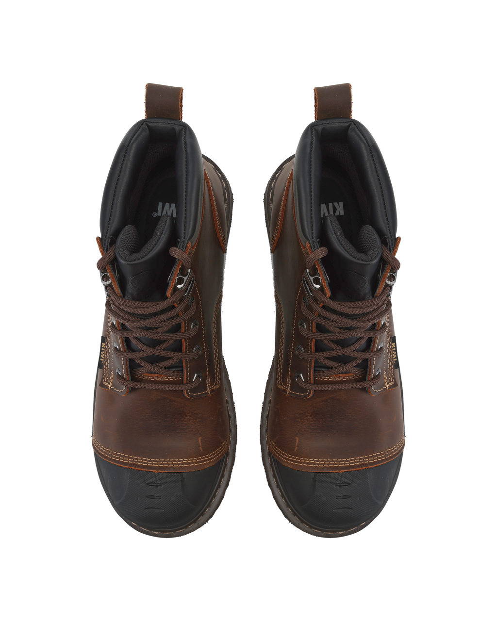 Kiwi Premium Brown Crazy Horse 6" Steel Toe Waterproof Cap-Toe Work Boots [64100]