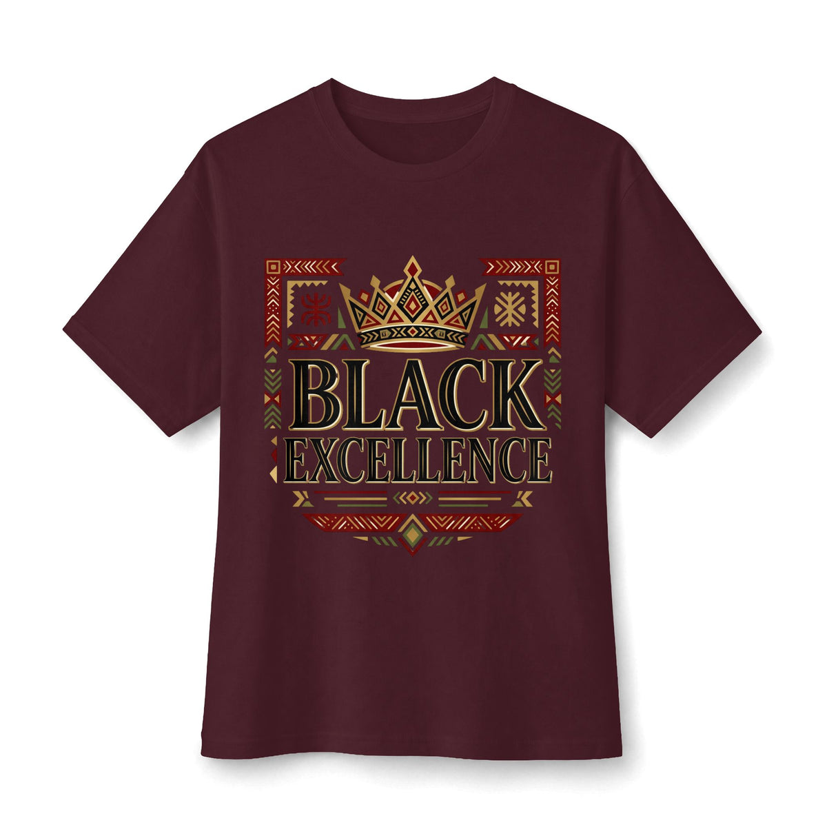 Black Excellence Graphic Tee – Crowned Afrocentric Pride Shirt