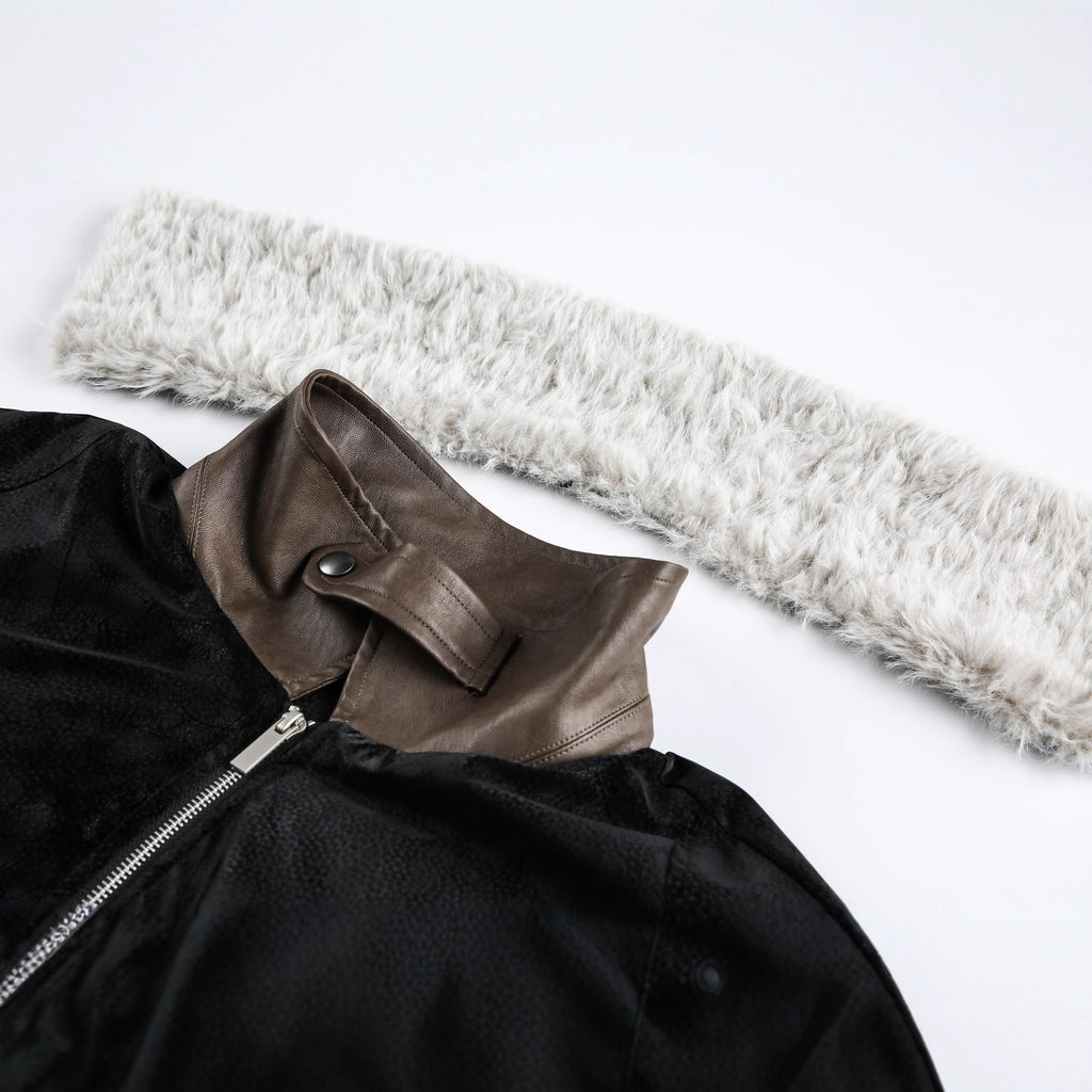 Men's Stand-Collar Winter Bomber Jacket