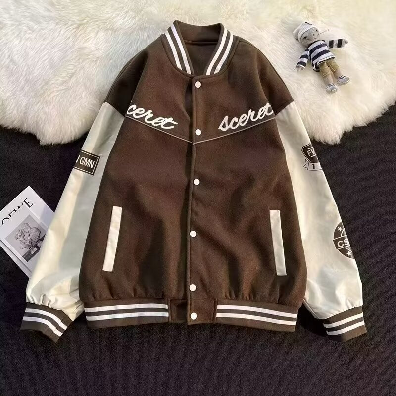 Men's Letter Graphic Varsity Jacket