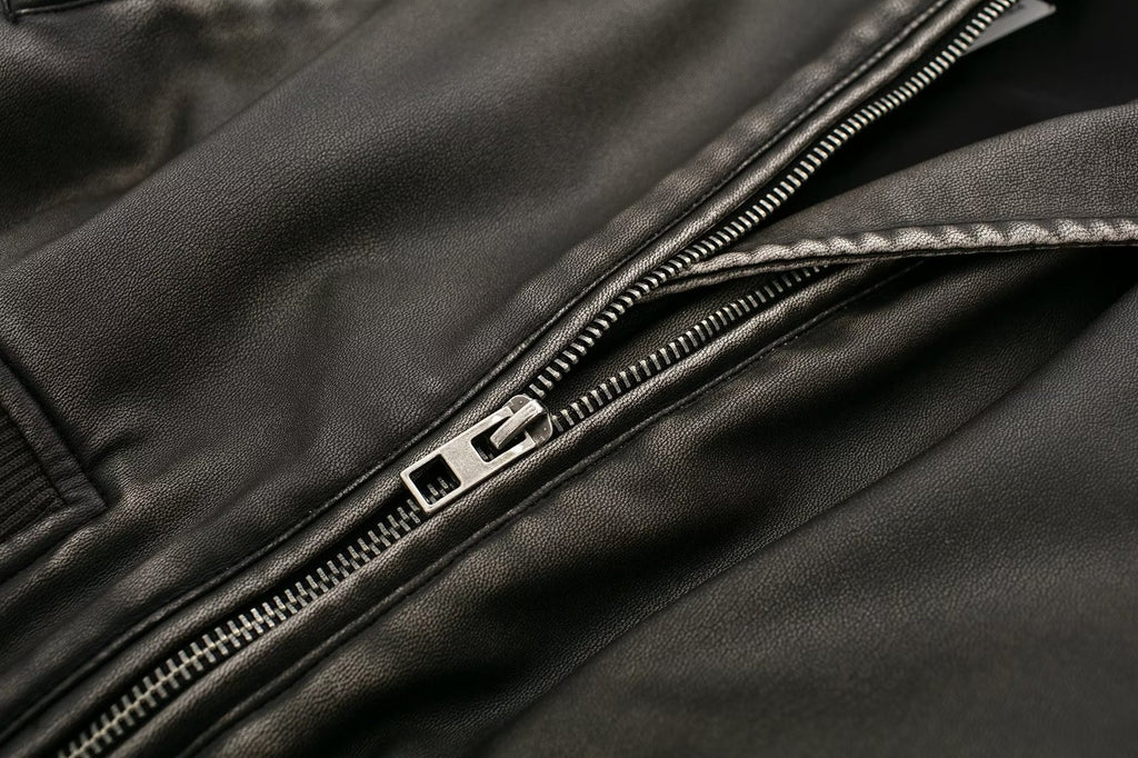Women's Cropped Zip-Up Bomber Jacket