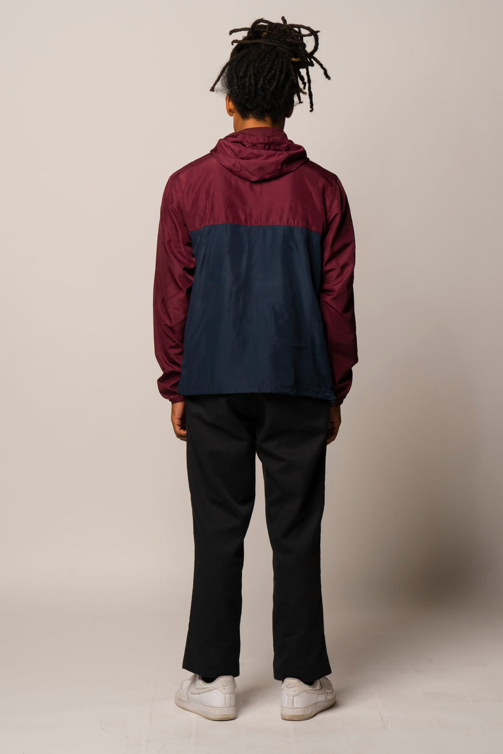 2-Tone Packable Windbreaker — Water-Resistant Hooded Jacket
