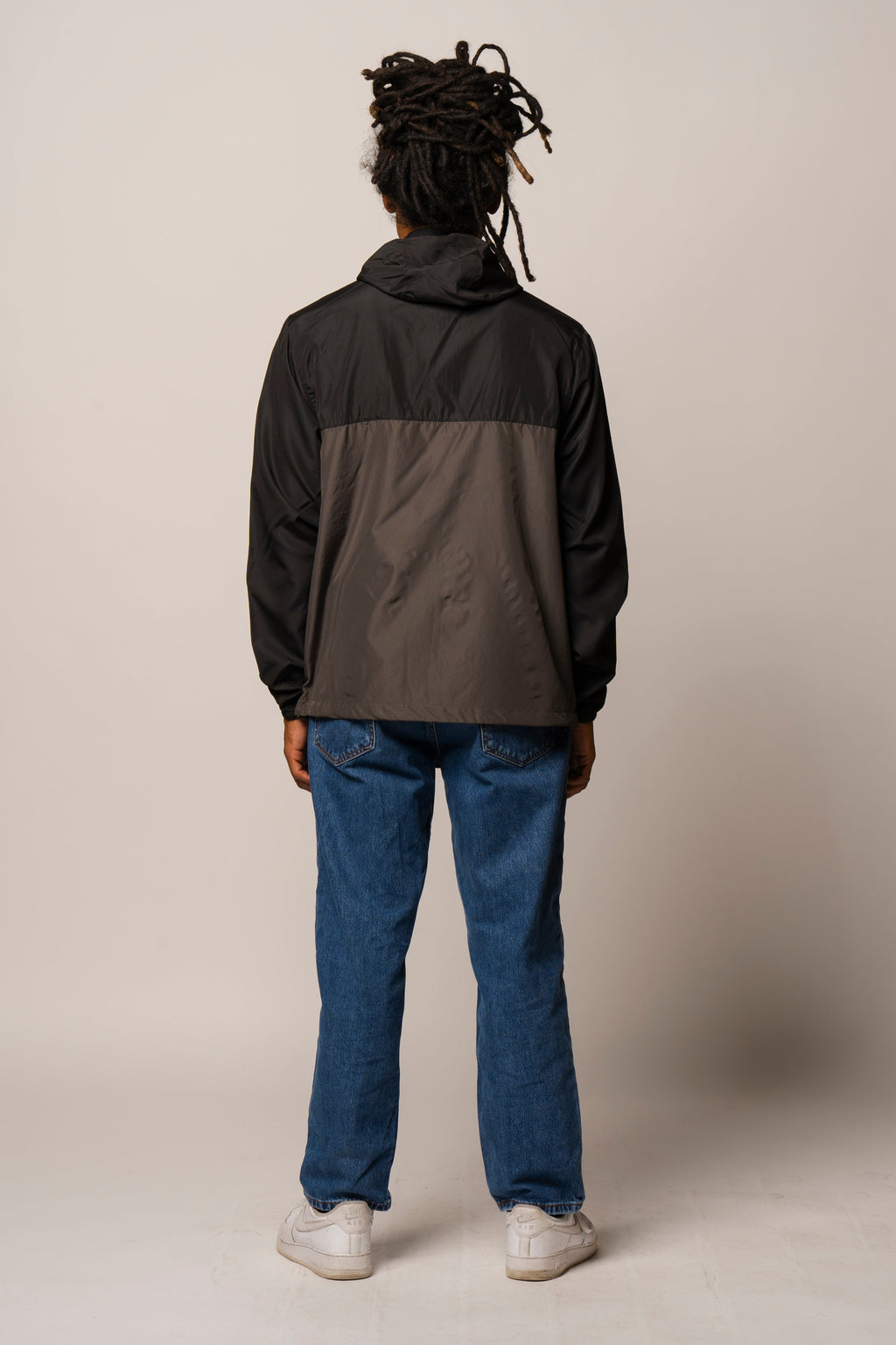 2-Tone Packable Windbreaker — Water-Resistant Hooded Jacket