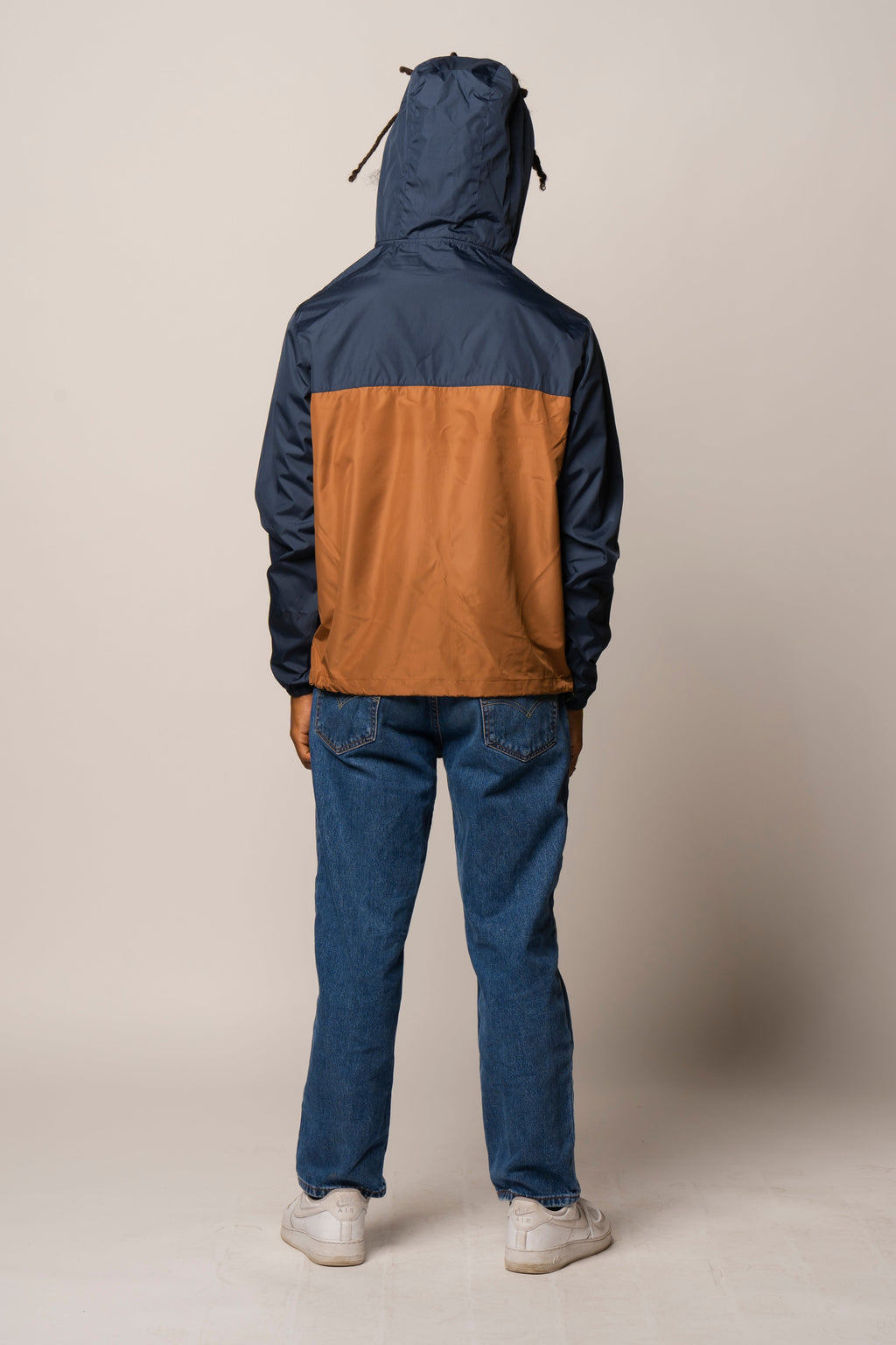 2-Tone Packable Windbreaker — Water-Resistant Hooded Jacket