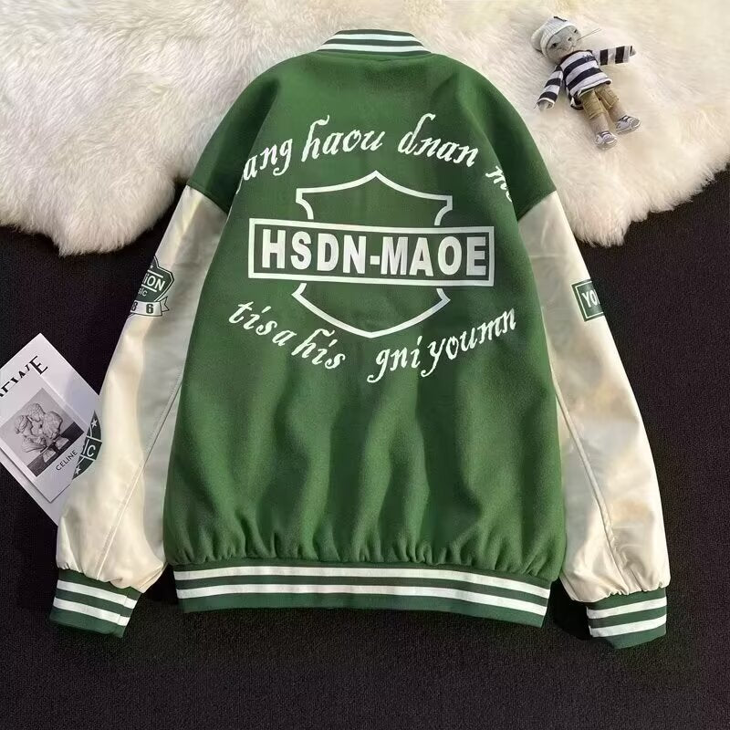 Men's Letter Graphic Varsity Jacket
