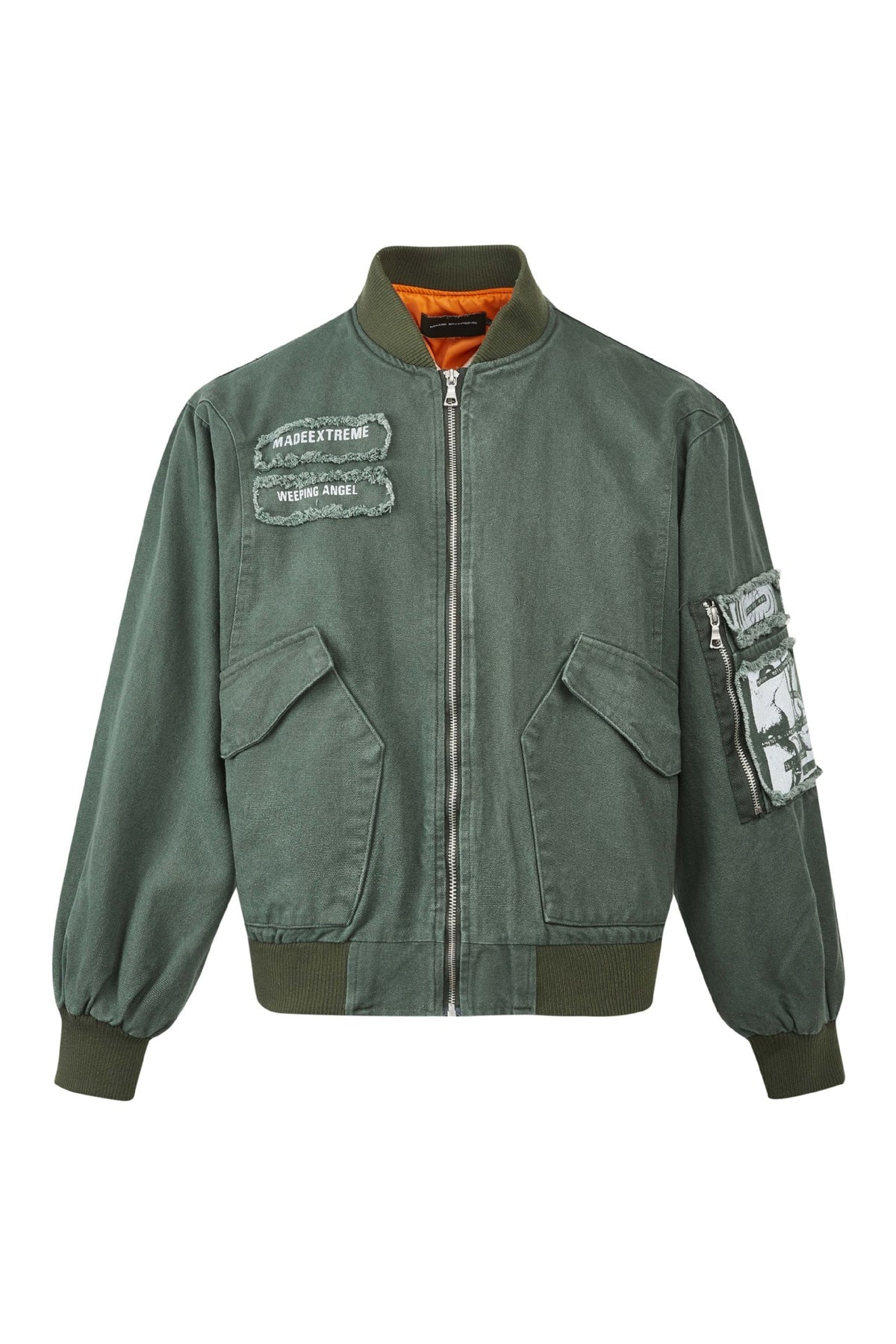 Patchwork Workwear Bomber Jacket