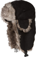 Sakkas Morgan Unisex Faux Fur Trapper Ushanka Hat with Chin Strap