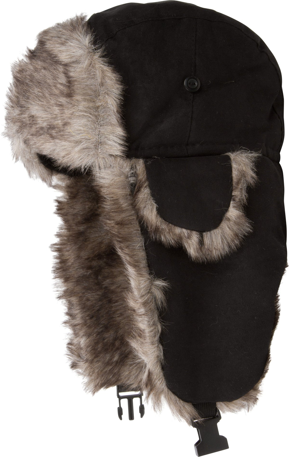 Sakkas Morgan Unisex Faux Fur Trapper Ushanka Hat with Chin Strap