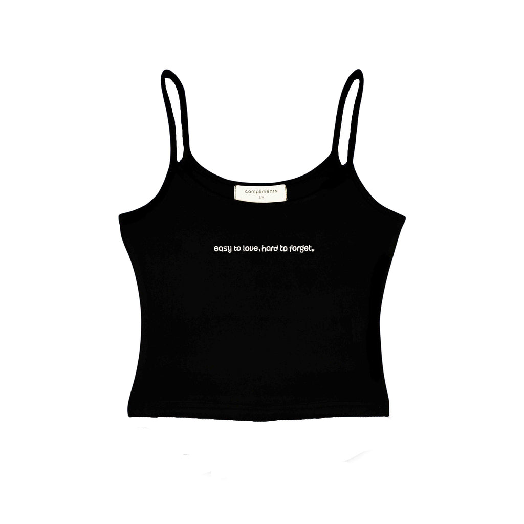 Compliments Easy to Love, Hard to Forget Women's Tank Black