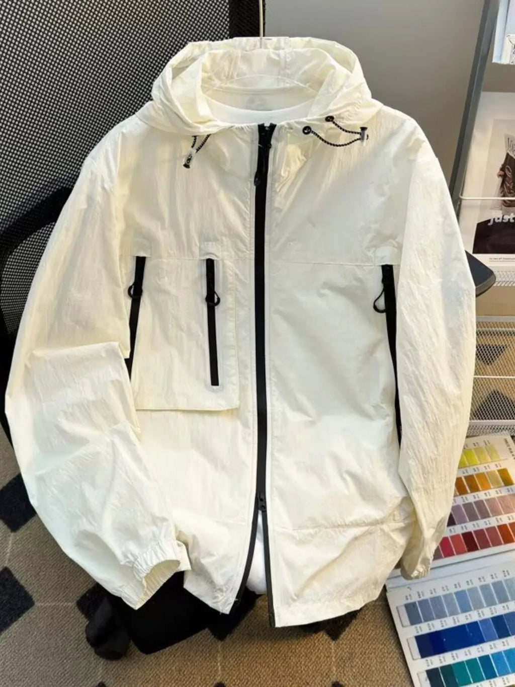 Plus Size Hooded Windbreaker — Men's Lightweight Jacket