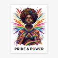 Black and LGBTQ+ pride digital art print